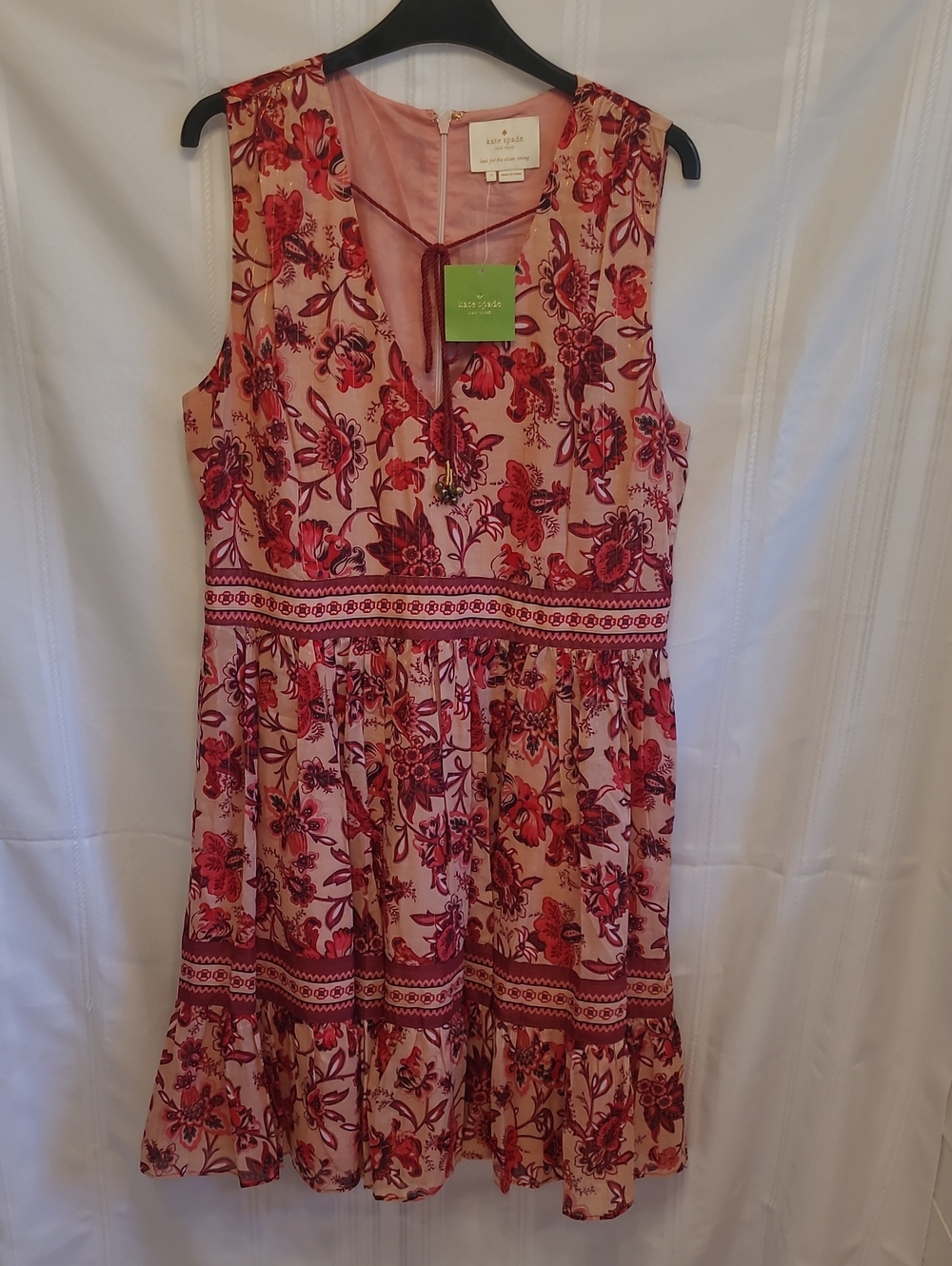 Kate Spade Paisley Blossom Sleeveless Dress - Size 14 - NWT